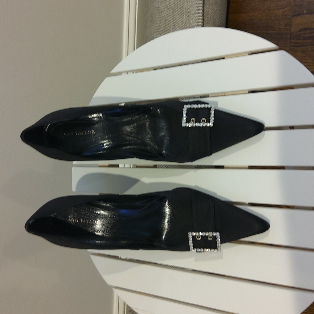 Ann Taylor Dressy Pumps with Rhinestone buckle